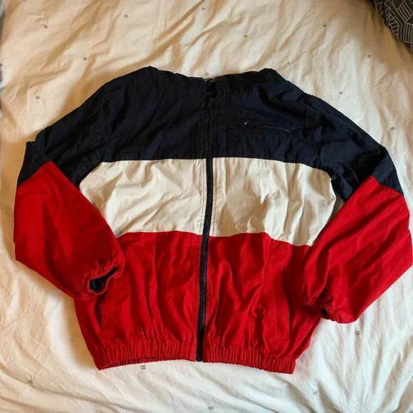 Brandy Melville Striped Bomber Jacket - Picture 2 of 6